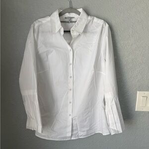 Hinson Wu White Button down dress shirt Size 12